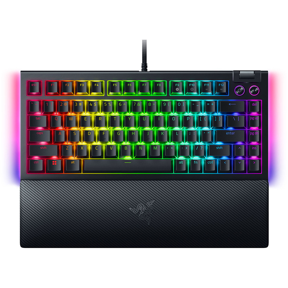 کیبورد با سیم گیمینگ مکانیکال ریزر مدل BlackWidow V4 75%