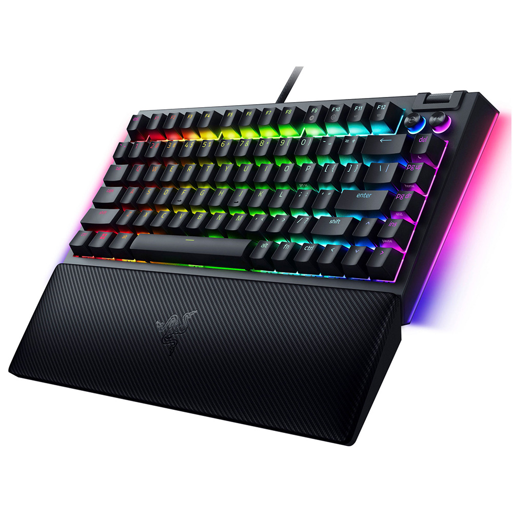 کیبورد با سیم گیمینگ مکانیکال ریزر مدل BlackWidow V4 75%