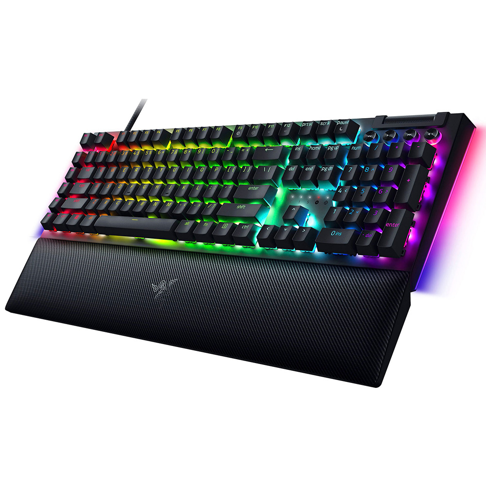 کیبورد با سیم گیمینگ مکانیکال ریزر مدل BlackWidow V4
