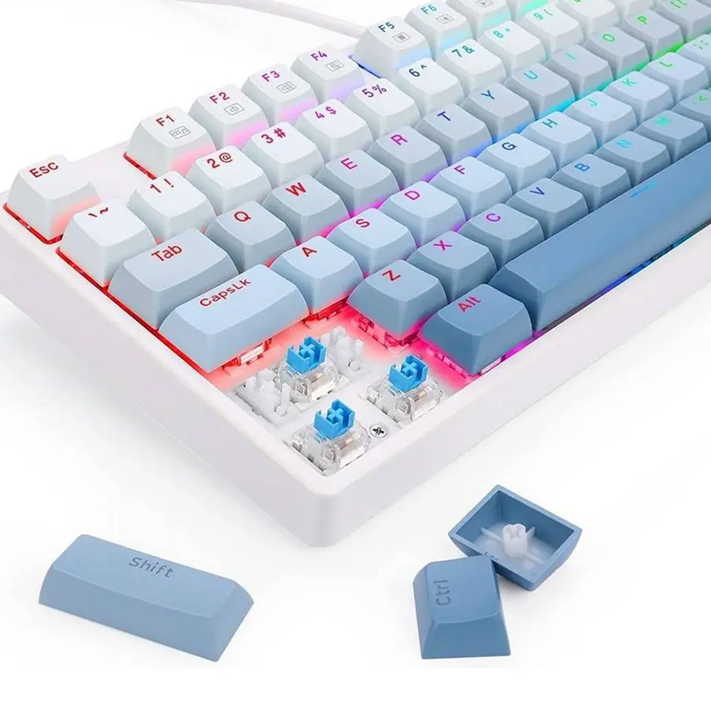 کیبورد ردراگون گیمینگ بی سیم مدل Cass K645 W-GB RGB