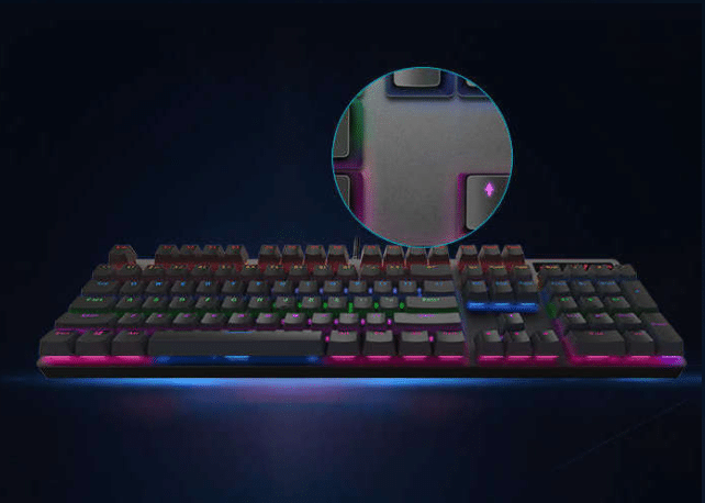 نورپردازی در کیبورد گیمینگ رپو مدل v500 pro